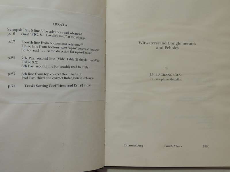 Witwatersrand Conglomerates And Pebbles- J.M. Lagrange
