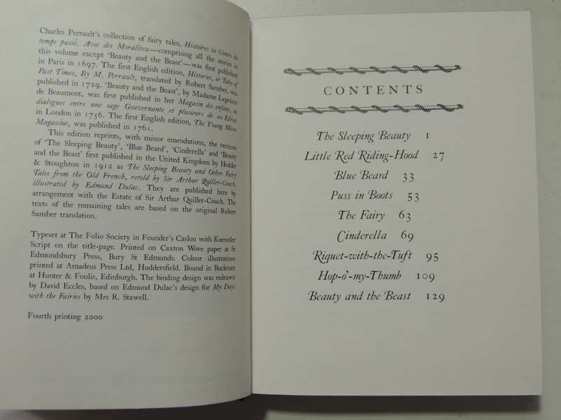 Perrault's Fairy Tales Illustrated by Edmund Dulac The Folio Society 1998 The Fairy Tales of Charle