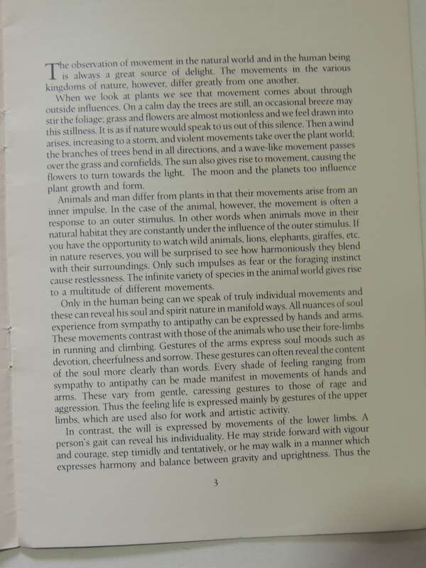 Health and the Human Spirit, Fostering Health of Body, Soul and 'I'No 2 Curative Eurythmy A Healing