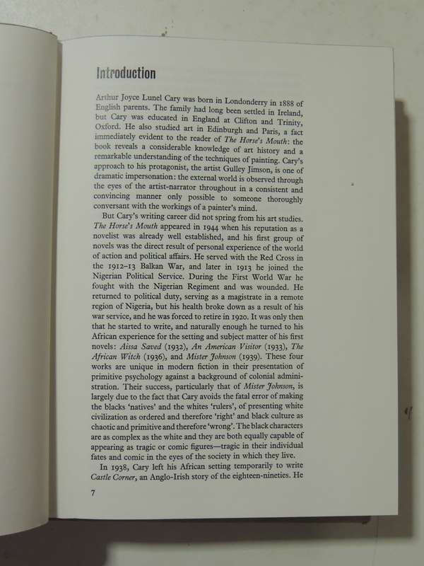The Horse's Mouth- Joyce Cary     The Folio Society 1969