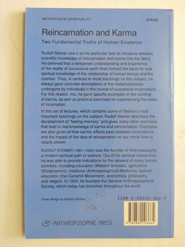 Reincarnation and Karma: Two Fundamental Truths of Human Existence : Five Lectures - Rudolf Steiner
