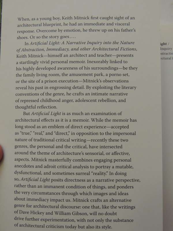 Artificial Light: A Narrative Inquiry Into The Nature Of Abstraction, Immediacy, ...Keith Mitnick