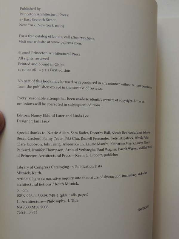 Artificial Light: A Narrative Inquiry Into The Nature Of Abstraction, Immediacy, ...Keith Mitnick