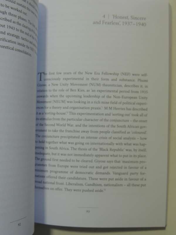 The Cape Radicals: Intellectual &Political Thought Of The New Era Fellowship 1930-60s Crain Soudien