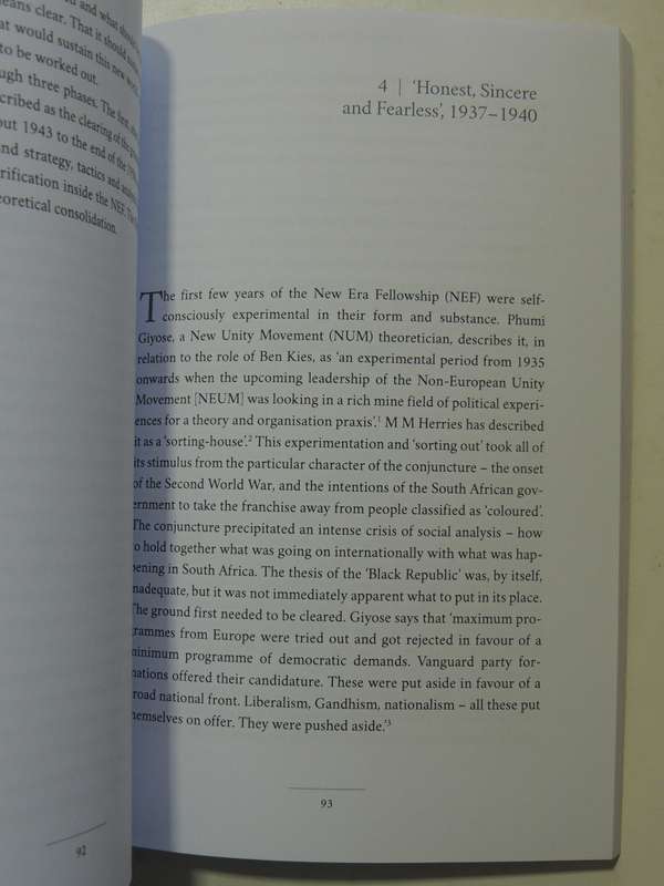 The Cape Radicals: Intellectual &Political Thought Of The New Era Fellowship 1930-60s Crain Soudien