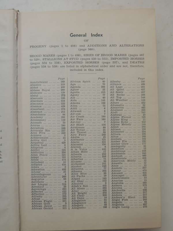 The General Stud Book Of South Africa: Vol 17 1952-1953