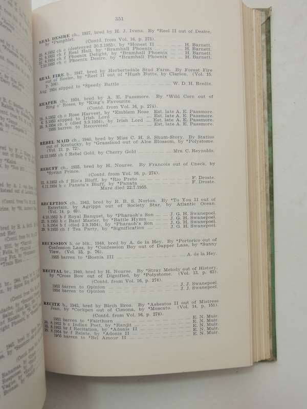 The General Stud Book Of South Africa: Vol 17 1952-1953
