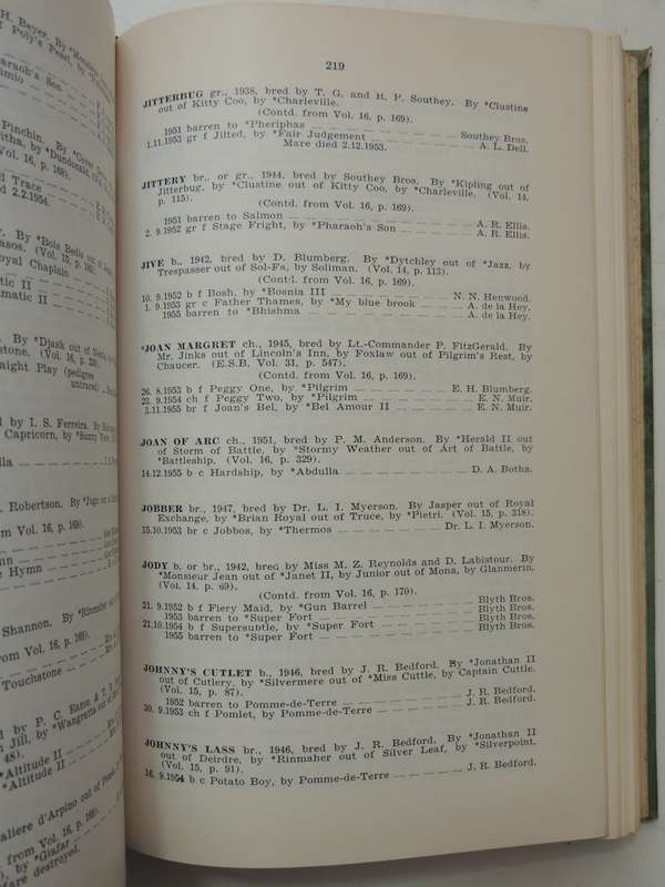 The General Stud Book Of South Africa: Vol 17 1952-1953