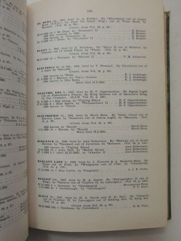 The General Stud Book Of South Africa: Vol 17 1952-1953