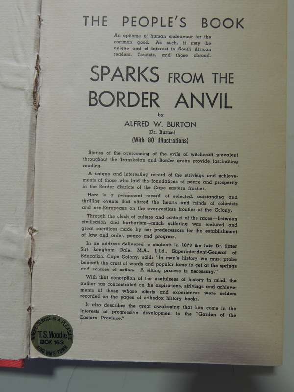 Sparks From The Border Anvil - A.W. Burton