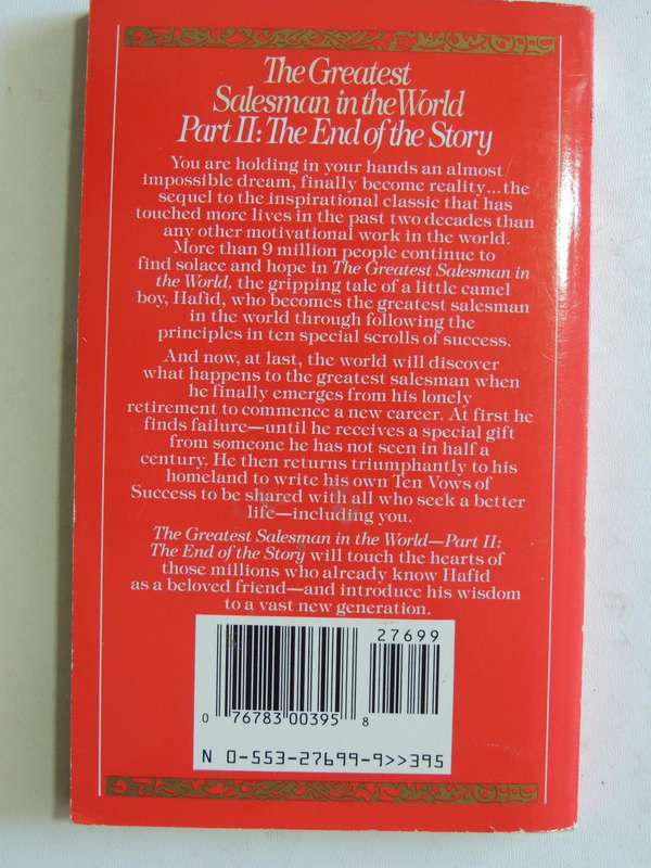 The Greatest Salesman In The World Part II The End Of The Story - Og Mandino