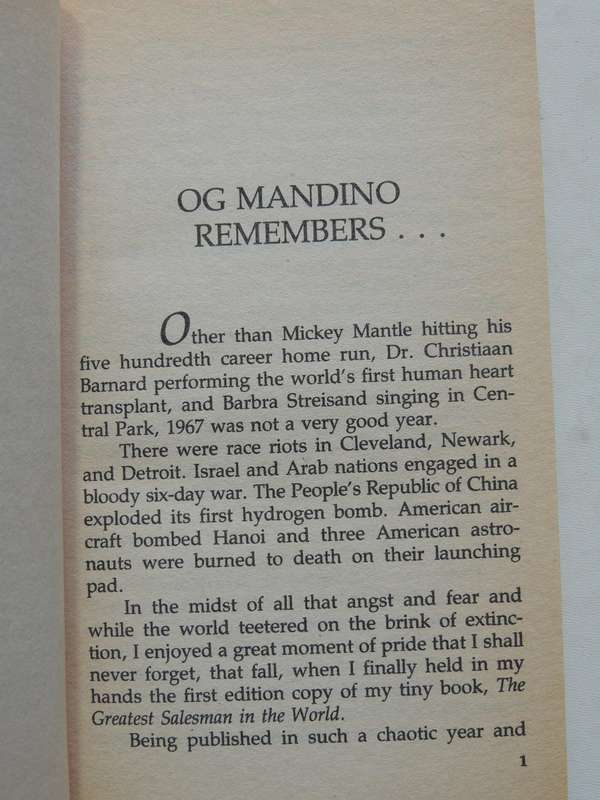 The Greatest Salesman In The World Part II The End Of The Story - Og Mandino