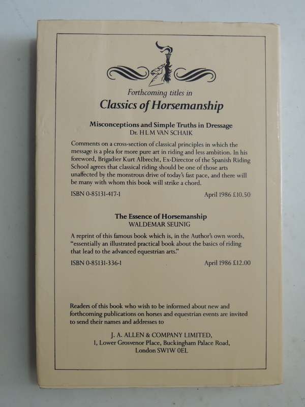 The Way To Perfect Horsemanship: Classics Of Horsemanship Series - Udo Burger