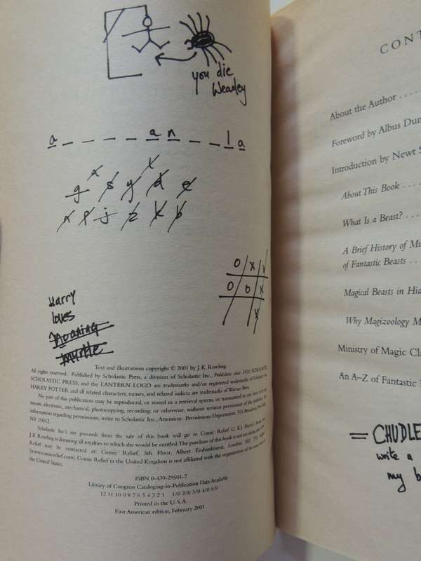 Harry Potter Set:Quidditch Through the Ages, Fantastic Beasts & Where to Find ..- J K Rowling 1st US