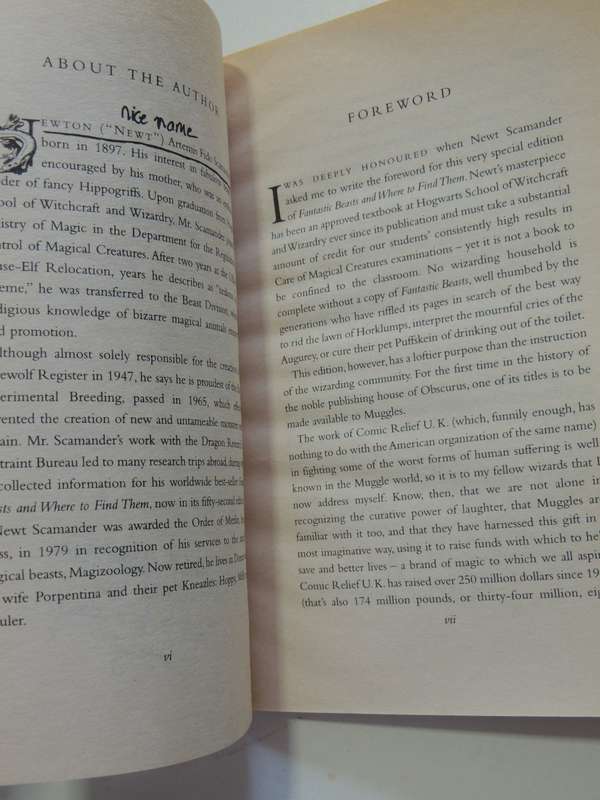 Harry Potter Set:Quidditch Through the Ages, Fantastic Beasts & Where to Find ..- J K Rowling 1st US