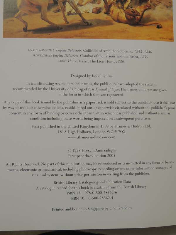 The Arabian Horse: History, Mystery And Magic - ed Hossein Amirsadeghi