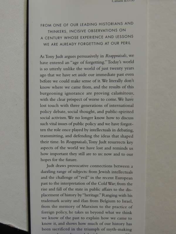 Reappraisals: Reflections On The Forgotten Twentieth Century  -Tony Judt