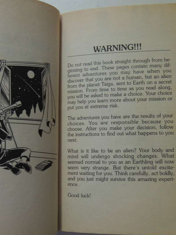 You Are An Alien - Choose Your Own Adventure 156 - Edward Packard   1994