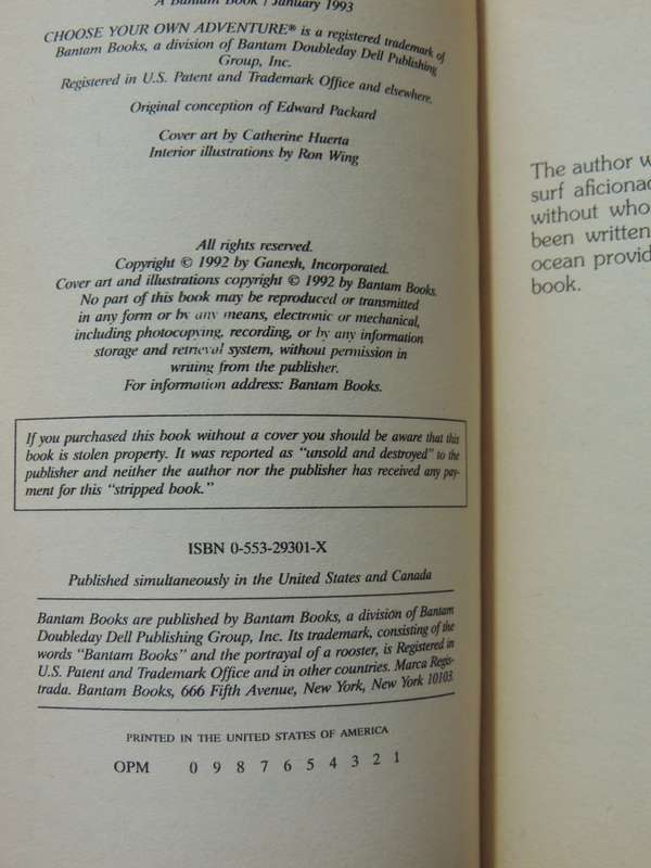 Surf Monkeys - Choose Your Own Adventure 131 - Jay Leibold   1993