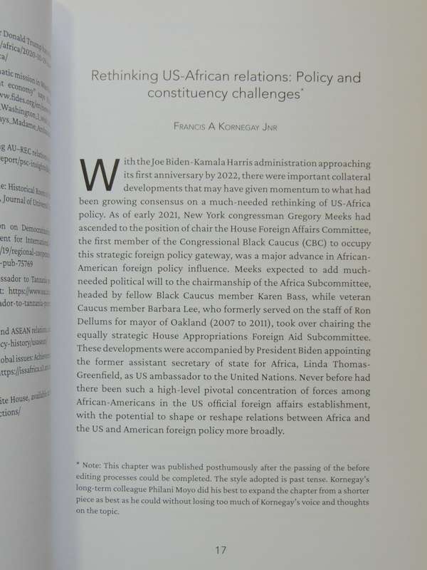 Africa's Policy Towards The US: The Biden Era - ed Bob Wekesa