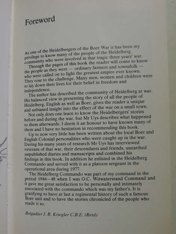 Heidelbergers Of The Boer War - Ian Uys