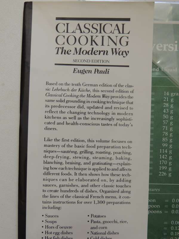 Classical Cooking: The Modern Way  - Eugen Pauli     (2nd Edition)