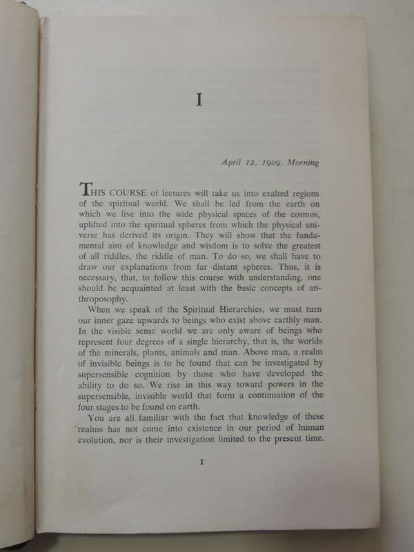 The Spiritual Hierarchies, Reflection in Physical World, Ten Lectures Dusseldorf 1909Rudolf Steiner