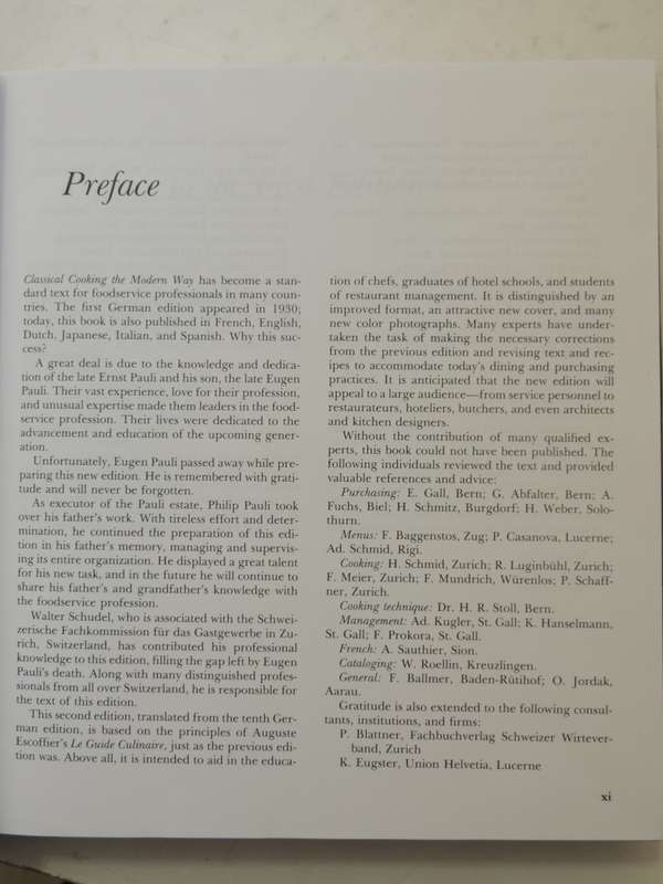 Classical Cooking: The Modern Way  - Eugen Pauli     (2nd Edition)