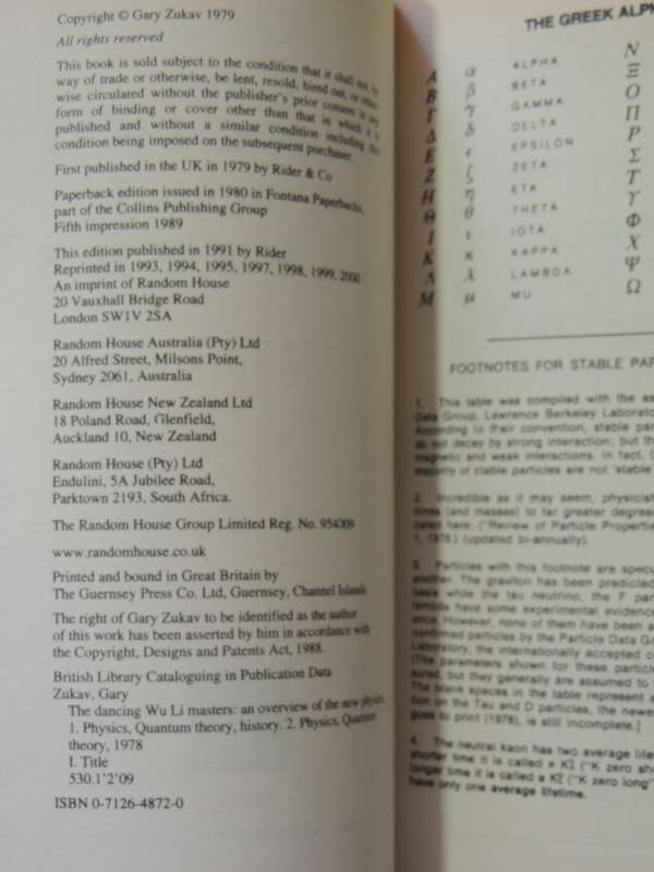 The Dancing of the Wu Li Masters - An Overview of the New Physics - Gary Zukav