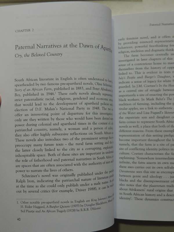 Stories Of Fathers, Stories Of The Nation: Fatherhood & Paternal Power In SA Literature G Andrews