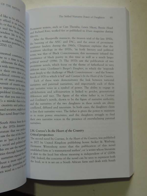 Stories Of Fathers, Stories Of The Nation: Fatherhood & Paternal Power In SA Literature G Andrews