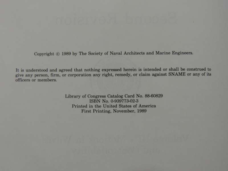 Principles of Naval Architecture Volume III: Motions in Waves & Controllability - ed Edward V. Lewis