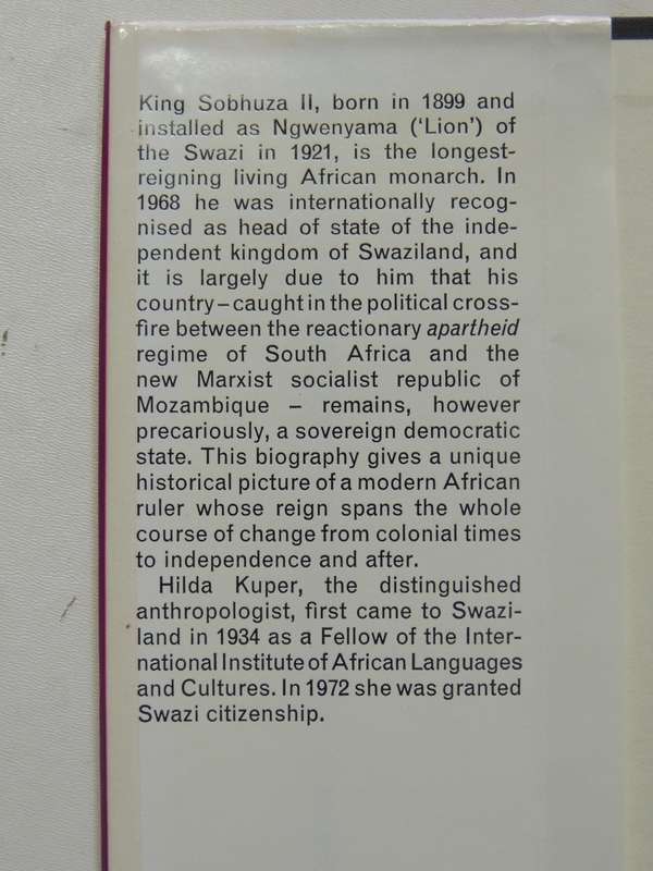Sobhuza II: Ngwenyama An King Of Swaziland - Hilda Kuper