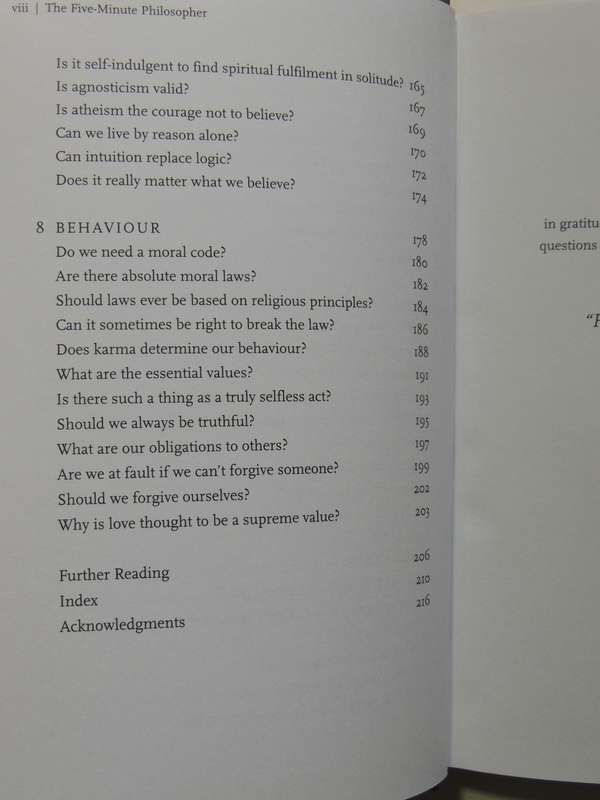 The Five-Minute Philosopher: 80 Unquestionably Good Answers To 80 Unanswerable Big Q's Gerald Benedi