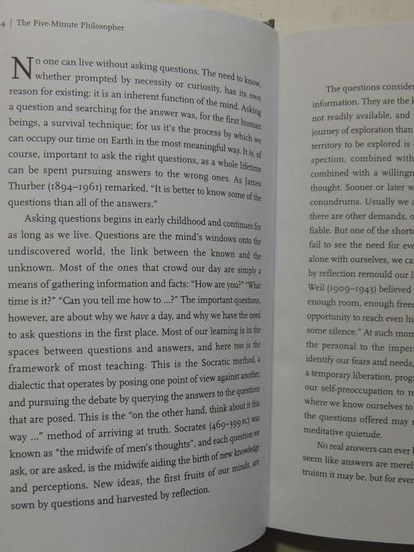 The Five-Minute Philosopher: 80 Unquestionably Good Answers To 80 Unanswerable Big Q's Gerald Benedi