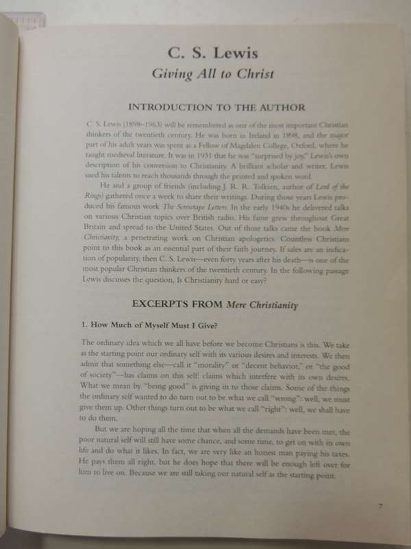 Devotional Classics, Selected Readings For Individuals &Groups,... Resource for Spiritual -RJ Foster