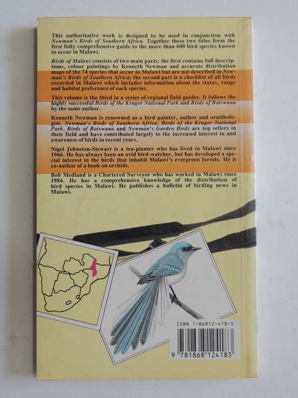 Birds of Malawi, A Supplement to Newman's Birds of Southern Africa - Kenneth Newman, N J-Stewart, BM