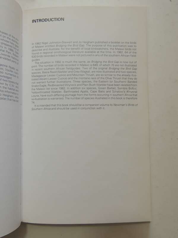 Birds of Malawi, A Supplement to Newman's Birds of Southern Africa - Kenneth Newman, N J-Stewart, BM