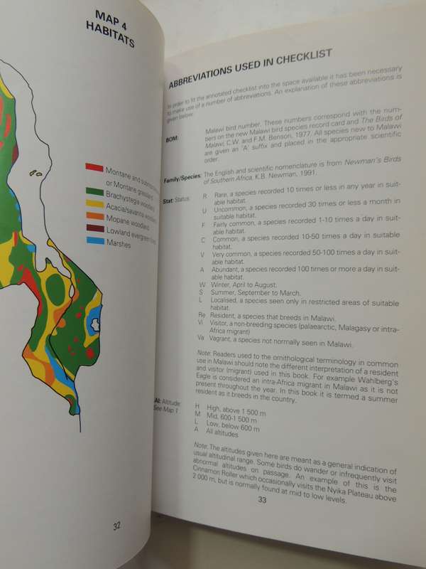 Birds of Malawi, A Supplement to Newman's Birds of Southern Africa - Kenneth Newman, N J-Stewart, BM