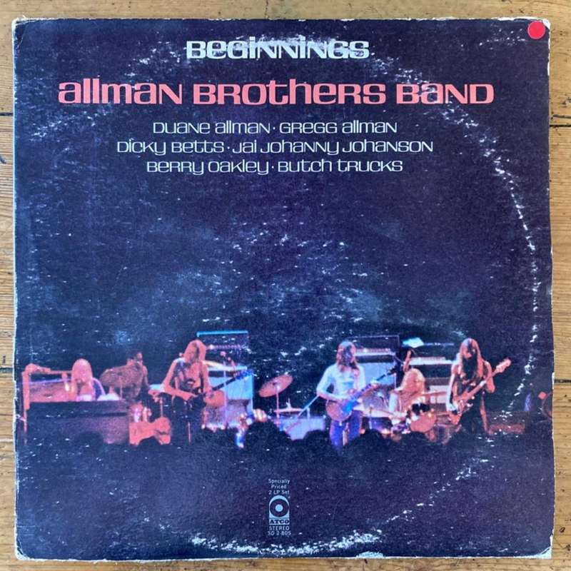 Allman Brothers Band - Beginnings 2xLP/Comp. (1973 US import) VG/G+/G+