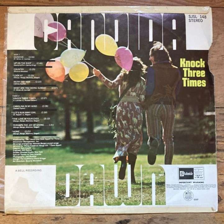 Dawn - Candida LP/Album (1970 SA press) VG/G