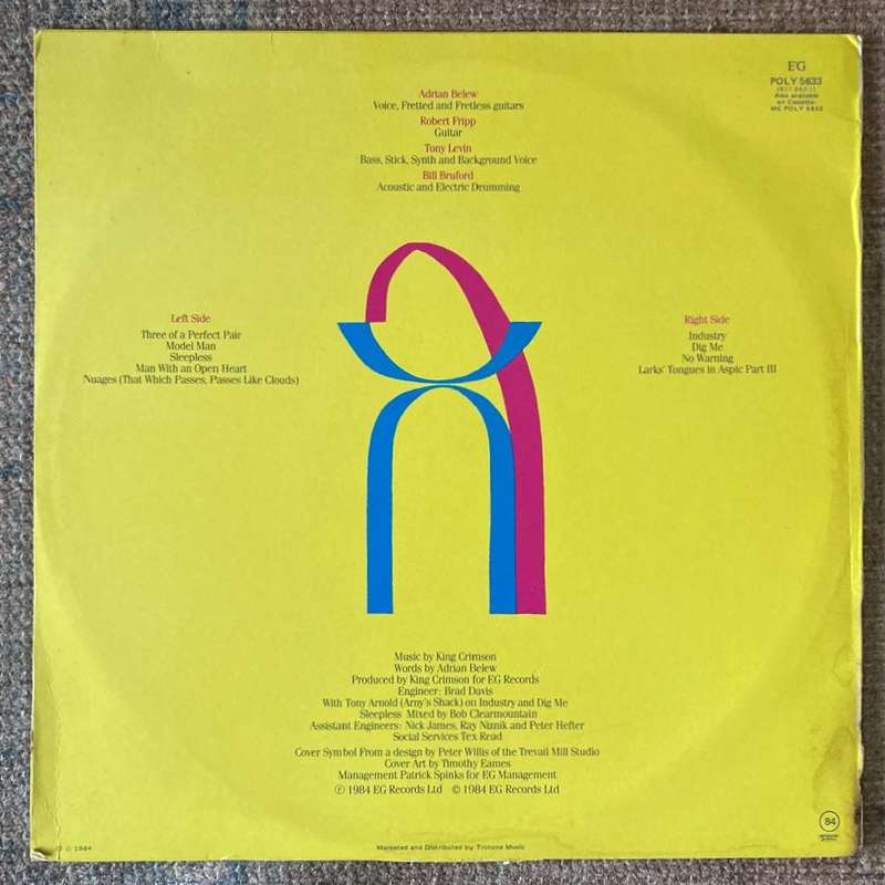 King Crimson - Three Of a Perfect Pair LP/Album (1984 SA press) VG+/VG