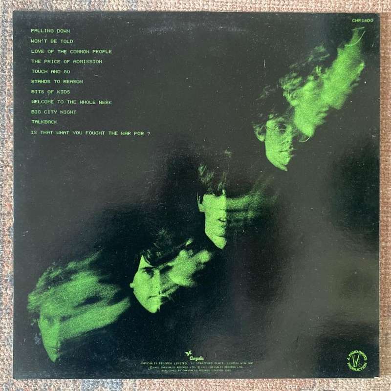 Stiff Little Fingers - Now Then... LP/Album (1982 UK import) VG+/VG+