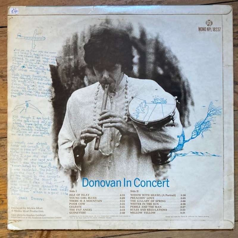 Donovan - In Concert LP/Album (1968 UK mono import) G+/VG