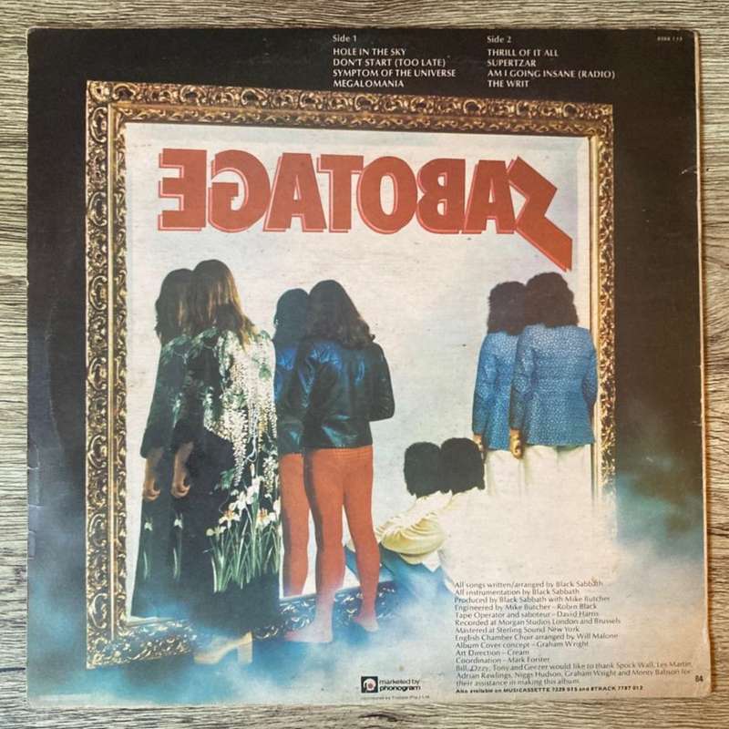 Black Sabbath - Sabotage LP/Album (Zimbabwe import) VG/G