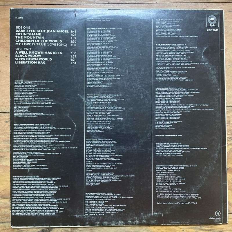 Donovan - Slow Down World LP/Album (1976 SA press) VG+/VG+
