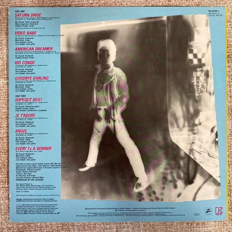Alan Vega - Saturn Strip LP/Album (1983 European import) VG+/VG+