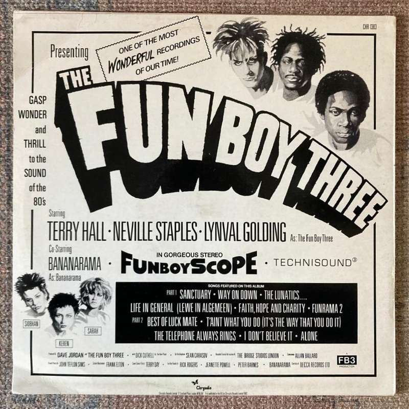 Fun Boy Three (self-titled) LP/Album (1982 UK import) VG+/VG