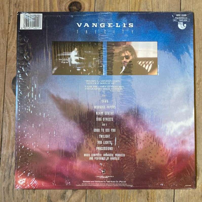 Vangelis - The City LP/Album (1990 SA press) NM/NM