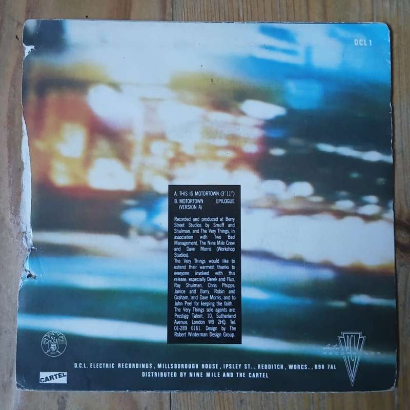 The Very Things - This Is Motortown 7"/single (1986 UK import) VG/G+